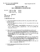 Thực hành hóa dược: Báo cáo thực hành bài 5 kiểm định  ACID BENZOIC