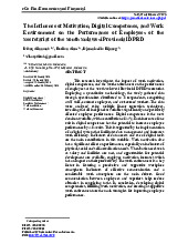 The Influence of Motivation, Digital Competence, and Work Environment  on  the  Performance  of  Employees  of  the Secretariat of the South Sulawesi Provincial DPRD | Tài liệu Tiếng Anh