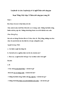 Soạn bài Luyện từ và câu: Luyện tập về vị ngữ - Tiếng Việt 4 Chân trời sáng tạo