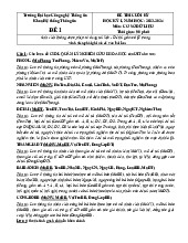 Để thi cuối kỳ học kỳ I năm học 2023-2024 môn Cơ sở dữ liệu | Trường Đại học Công nghệ thông tin và truyền thông - Đại học Thái Nguyên