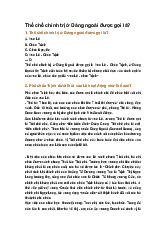 Thể chế chính trị ở Đàng ngoài được gọi là?