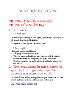 Tài liệu học tập chọn lọc | nhân học đại cương | Đại học Khoa học Xã hội và Nhân văn, Đại học Quốc gia Thành phố HCM