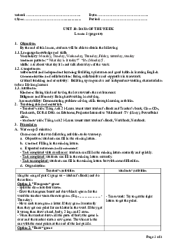 Unit 10: U10L1B | Giáo án Tiếng Anh 2 sách i-Learn Smart Start (Cả năm)