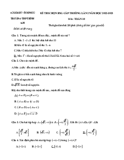 Đề HSG cấp trường Toán 10 lần 2 năm 2022 – 2023 trường THPT Bình Sơn – Vĩnh Phúc
