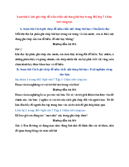 Soạn Cách ghi chép để nắm chắc nội dung bài học Ngắn nhất | Ngữ Văn 7 Chân Trời Sáng Tạo tập 1