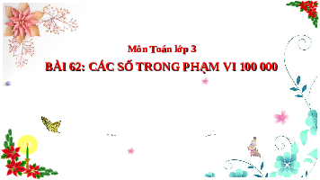 Giáo án điện tử Toán 3 Chương 3 Cánh diều: Các số trong phạm vi 100 000