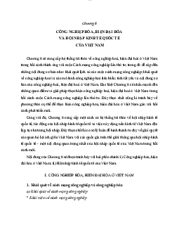 Chương 6: Giáo trình về công nghiệp hóa hiện đại hóa | Đại học Sư Phạm Hà Nội
