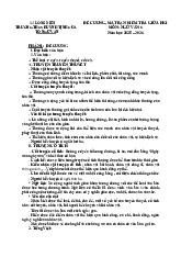 Đề cương, ma trận kiểm tra giữa HK1 môn Ngữ Văn Trường THCS Huỳnh Tịnh