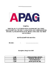 THỰC TRẠNG VÀ GIẢI PHÁP NÂNG CAO HIỆU QUẢ VIỆC THỰC HIỆN NGUYÊN TẮC TỔ CHỨC VÀ HOẠT ĐỘNG CỦA CHÍNH QUYỀN ĐỊA PHƯƠNG TẠI THÀNH PHỐ ĐÀ NẴNG TRONG CÔNG CUỘC TÁI THIẾT SAU SÁT NHẬP | Môn Pháp luật đại cương - Học viện Hành chính Quốc gia