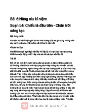 Bài 6: Nâng niu kỉ niệm - Soạn bài Chiếc lá đầu tiên - Chân trời sáng tạo môn Ngữ văn 10