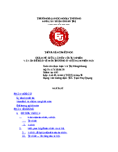 Tiểu luận Quan hệ giữa xã hội với tự nhiên và vấn đề bảo vệ môi trường ở Việt Nam hiện nay | Tiểu luận môn Triết học | Đại học Ngoại Thương