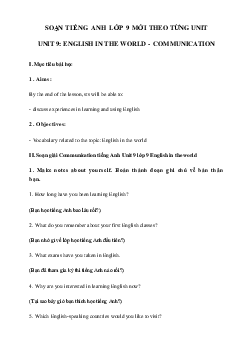 Communication Unit 9 lớp 9 English in the world