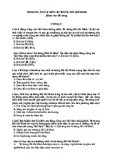 100 câu ôn tập tư tưởng Hồ Chí Minh- Trường đại học Văn Lang