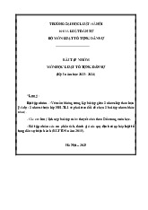 Bài tập nhóm môn học luật tố tụng dân sự