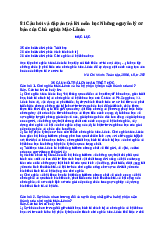 Tổng hợp 81 câu hỏi tự luận Những nguyên lý cơ bản của CN Mác Lê-nin (có đáp án) | Đại học Quốc gia Hà Nội