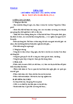 Giáo án Tiếng Việt 3 Kết nối tri thức tuần 32