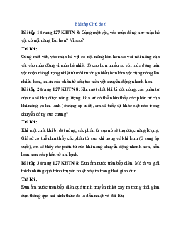 Giải Khoa học tự nhiên 8 bài tập Chủ đề 6 | Cánh diều