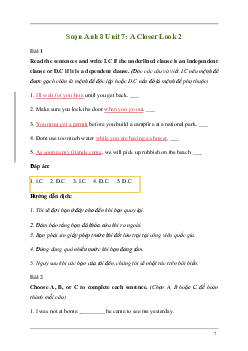 Giải Tiếng Anh 8 Unit 7: A Closer Look 2 | Kết nối tri thức