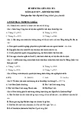 Đề thi giữa học kỳ 1 môn Lịch Sử lớp 9 năm học 2024 - 2025 | Bộ sách Kết nối tri thức