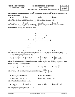 Đề thi thử tốt nghiệp THPT 2022 môn Toán trường THPT Thủ Đức – TP HCM