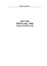 Giáo trình Triết học Mác Lê-nin / Trường Đại học Kinh tế - Tài chính Thành phố Hồ Chí Minh