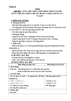 Bài 57: Chia số có bốn chữ số cho số có một chữ số - Tiết 2 | Giáo án Toán 3 | Kết nối tri thức
