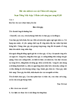 Soạn bài Viết: Bài văn miêu tả con vật - Tiếng Việt 4 Chân trời sáng tạo