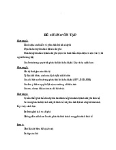 Đề cương ôn tập môn Phân tích đầu tư | Học viện Nông nghiệp Việt Nam