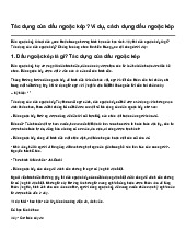 Tác dụng của dấu ngoặc kép? Ví dụ, cách dụng dấu ngoặc kép