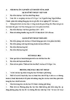 Nội dung ôn tập môn Lý thuyết tổng hợp | Đại học Mỹ thuật Công nghiệp