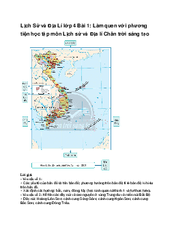 Lịch Sử và Địa Lí lớp 4 Bài 1: Làm quen với phương tiện học tập môn Lịch sử và Địa lí | Chân trời sáng tạo