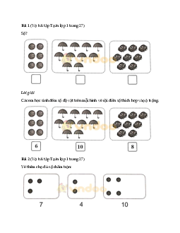 Giải vở bài tập Toán lớp 1 trang 27, 28 sách Cánh Diều