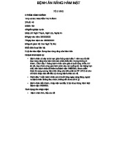 BỆNH ÁN RĂNG HÀM MẶT: NANG XHT 18YD TỔ 2