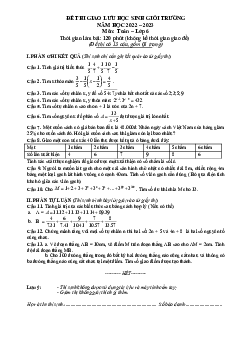 Đề học sinh giỏi Toán 6 năm 2022 – 2023 phòng GD&ĐT Can Lộc – Hà Tĩnh