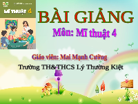 Giáo án điện tử  Mĩ  Thuật 4 KNTT -  Kết Nối Tri Thức:  CĐ7 - Lớp 4: Tiết 3,4: Môi trường Xanh - sạch - đẹp.