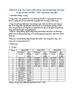 Phân tích cung, cầu và giá cả thị trường của một mặt hàng tiêu dùng trong giai đoạn từ 2020 – 2022 (mặt hàng xăng dầu) | Kinh tế vi mô | Trường đại học Thương mại
