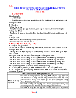 Kế hoạch bài dạy môn Địa Lớp 7 sách CTST học kỳ 2