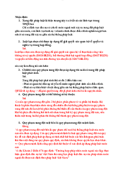 Câu hỏi nhận định ôn tập học phần Luật hiến pháp