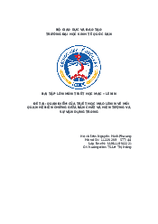Mối quan hệ biện chứng giữa  bản chất và hiện tượng - Triết học Mác Lenin | Đại học Kinh Tế Quốc Dân