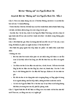 Soạn bài Bài thơ “Đường núi” của Nguyễn Đình Thi - Kết nối tri thức Văn 7