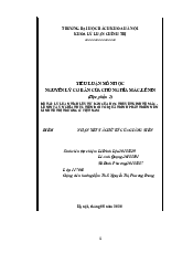 Lý luận tích lũy tư bản của học thuyết kinh tế Mac-Lenin và ý nghĩa thực tiễn đối với quá trình phát triển nền kinh tế thị trường ở việt nam| Tiểu luận nguyên lý cơ bản  chủ nghĩa Mac-Lenin
