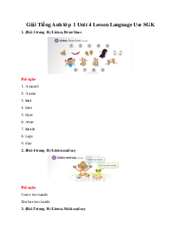 Giải Tiếng Anh lớp 1 Unit 4 Lesson Language Use SGK | Explore Our World