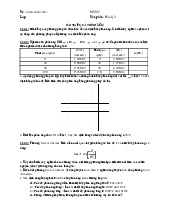Đề cương môn hóa lý 1- Trường Đại học bách khoa - Đại học đà nẵng.