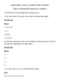 Tiếng Anh lớp 6 Unit 6 lesson 2 - Smart World