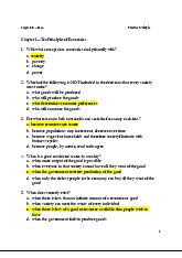 Practice MCQs: Chapter 1 - Ten Principles of Economics | Microeconomics | Trường Đại học Quốc tế, Đại học Quốc gia Thành phố Hồ Chí Minh
