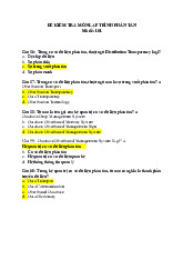 Đề kiểm tra môn Lập trình phân tán | Trường đại học kinh doanh và công nghệ Hà Nội