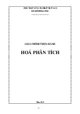 Tài Liệu Thực Hành Hóa Phân Tích tại Học Viện Nông Nghiệp Môn Công nghệ sinh dược | Trường Học Viện nông nghiệp Việt Nam