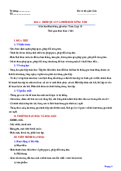 Bài 4: Phép quay và phép đối xứng tâm | Giáo án Chuyên đề Toán 11 Kết nối tri thức