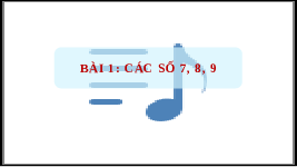 Giáo án điện tử Toán 1 Chương 1 Cánh diều: Các số 7,8,9