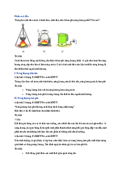 Giải Khoa học tự nhiên lớp 6 Bài 49: Năng lượng hao phí | Kết nối tri thức